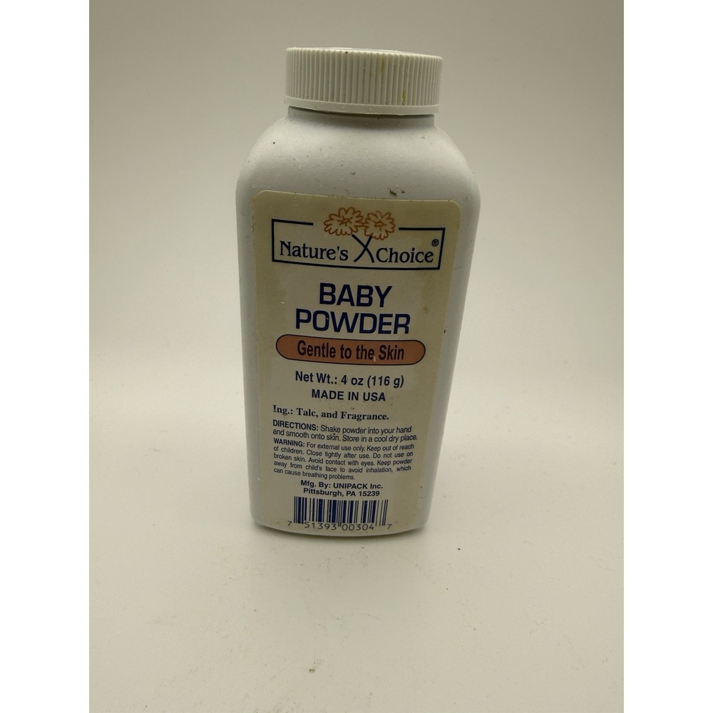 Natures Choice Baby Powder with Talc‎ 4oz Travel Mini Size Gentle To The Skin